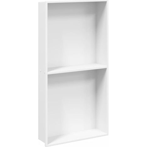 Maison Exclusive - Hornacina ducha acero inoxidable blanco mate 3