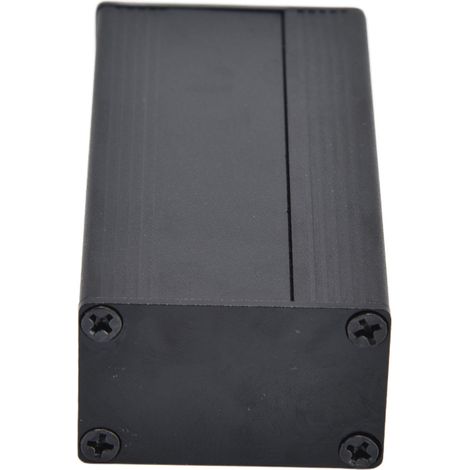 Boîtier aluminium 6063-T5 noir mat 25x40x80mm DIY électronique coffret circuit imprimé protection dissipation 2 coques vis (1/5)