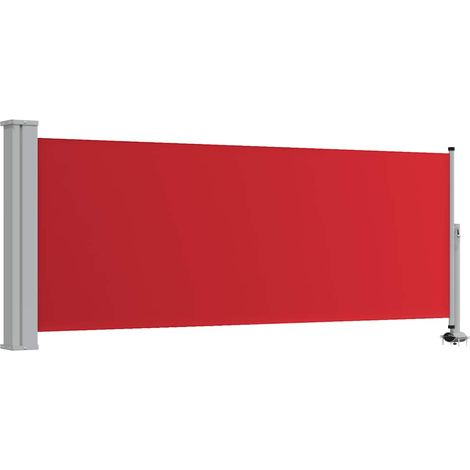 Auvent Marquise latéral rétractable de patio, Store Banne pour Jardin Balcon Terrasse, 100x300 cm Rouge OIB4754E (1/5)