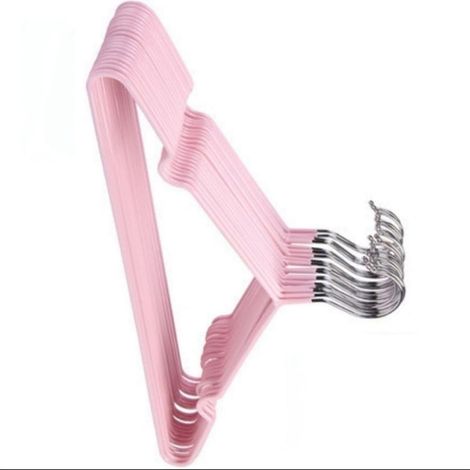 Kleiderbügel, rutschfest, kompakt, robust, für trockene und nasse Wäsche, für dicke Wände geeignet, ideal für Zuhause und Studentenwohnheime, rosa (1/5)