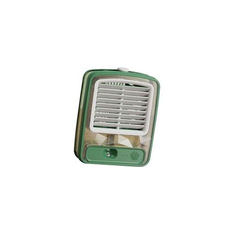 USB-Tischventilator mit ABS-Flüssigkeitskühlung, 3 Geschwindigkeitsstufen, 3D-Spiralflügeln, kleine Klimaanlage für Schreibtisch oder Nachttisch, Grün (1/5)
