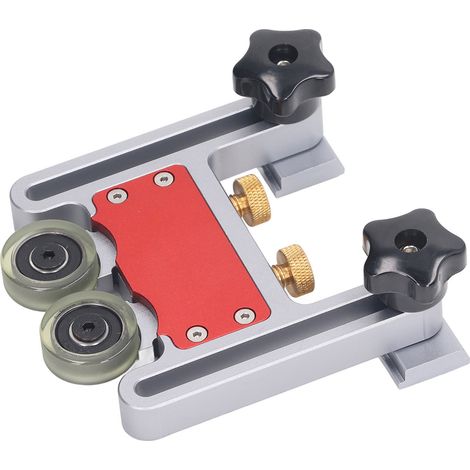 Rouleau de guidage d'alimentation réglable à double roulement multifonctionnel en alliage d'aluminium pour scie circulaire de table (1/5)