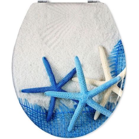Abattant De Wc Universel Pour Salle De Bain Abattant De Wc En Bois étoiles De Mer -3.5 - (1/3)