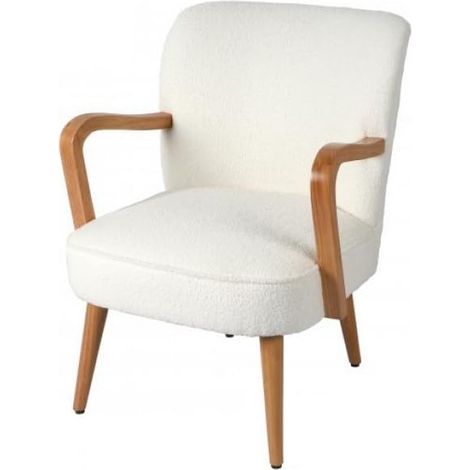 Fauteuil en Teddy Ecru 63X70XH79CM (1/2)
