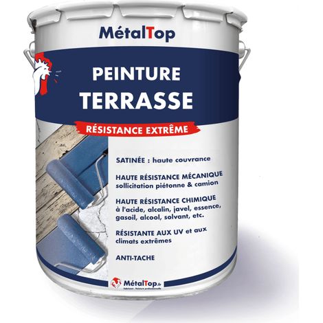 Peinture Terrasse - Marron - RAL 8015 - 5 L - Métaltop (1/5)