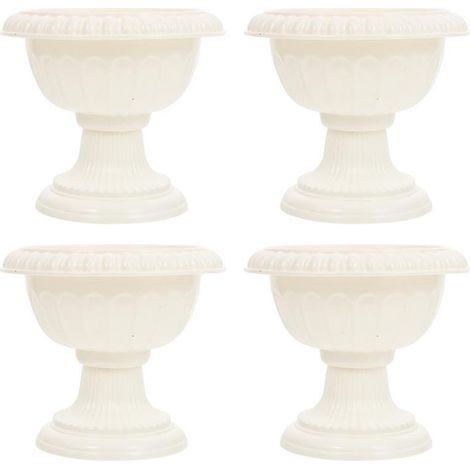 4 pots de fleurs grecs