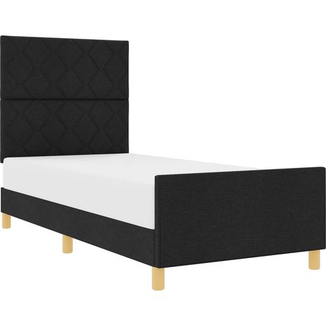 Maison Exclusive - Struttura del letto con testiera Nero 90 x 190 cm Tessuto (1/5)