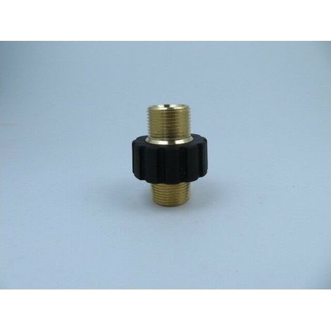 One-piece hose quick connector, M22 x 1.5 thread fitting, double male pressure connector kit, coupler cleaning adapter, (14mm diameter on one end and 15mm on the other) (1/5)