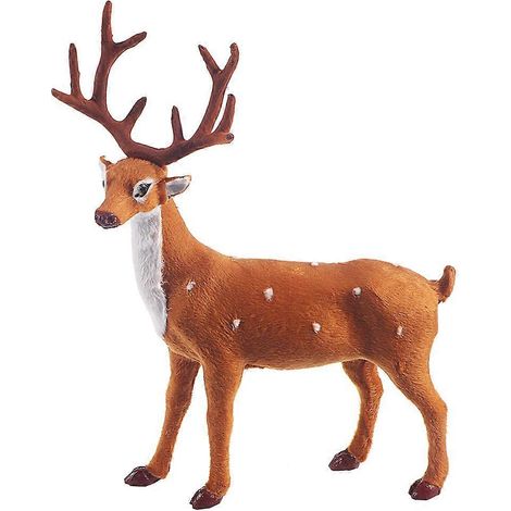 Cerf/élan en peluche de 20 cm (7,9 pouces) pour décoration de Noël, cuisine, salon, chambre, fête, maison (1/2)