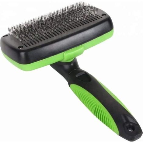 Brosse Chien et Chat,Brosse et peigne pour chien ,Brosse Peigne de Toilettage Rétractable pour Les Animaux Vert et Noir (1/5)