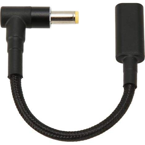 Adaptateur USB C vers DC 5.5x1.7mm pour ordinateur portable, chargeur Type C 100W, câble d'alimentation pour PC (1/5)