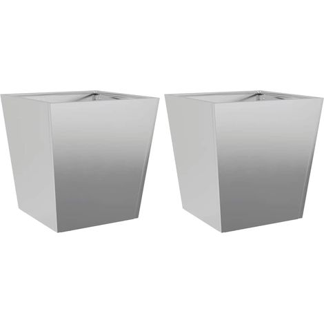 Maison Exclusive - Fioriere da Giardino 2 pz 40x40x40 cm in Acciaio Zincato