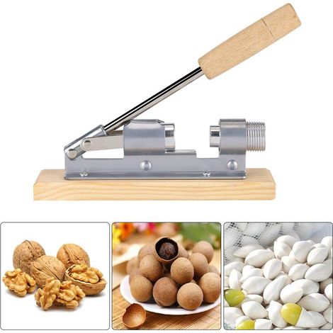 Casse Noix Manuel Outil d'ouverture de Noix Pince Casse-Noix Casse-croûte Ouvre pécan Fruits à Coque résistante Base et poignée en Bois 20  5cm (1/5)