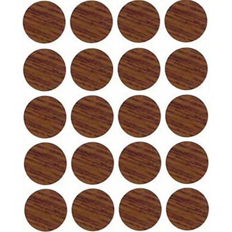 Blister da 20 tappi adesivi a vite. Noce 13mm 90915 (1/2)