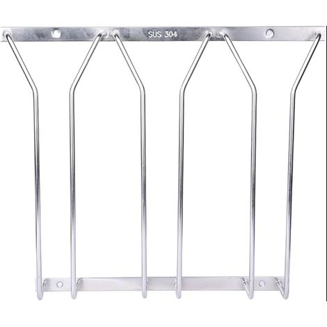 Wine Glass Shelf with Rows Wire Hanging Frame, Stainless Steel Table Holder Under Cabinet [10.78 Inch] [Plate] (1/5)