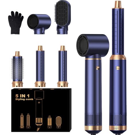 Air Styler Seche Cheveux 5 en 1, Brosse Soufflante Ionique Boucleur d'air Boucleur a Cheveux, Hair Styler Multifonctionnelle, Hair Dryer Brush (1/5)