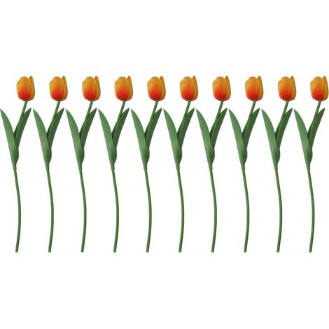 10 künstliche Tulpen aus PU-Polyurethan mit weicher Haptik (1/5)