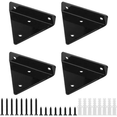 Lntyq 4 Pièces Supports d'étagère Flottants, Supports à Tablettes Muraux Triangulaires Invisibles, Equerre Etagere Murale Métal pour étagère (1/5)