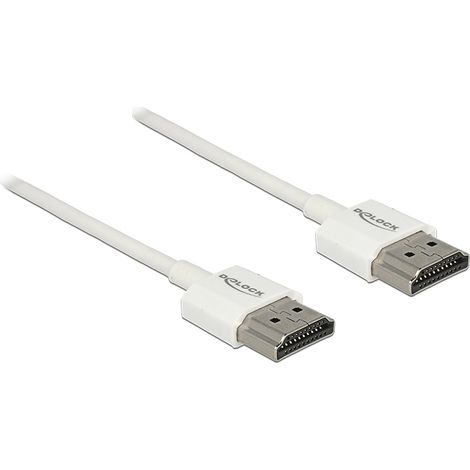 DeLOCK 85121 cable HDMI 0,5 m HDMI tipo A (Estándar) Blanco
