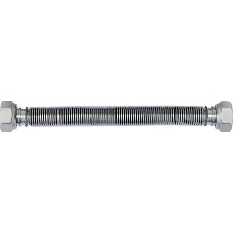 Tubo giunto acqua flessibile ed estensibile in acciaio Inox 200/400mm M/F 1/2"