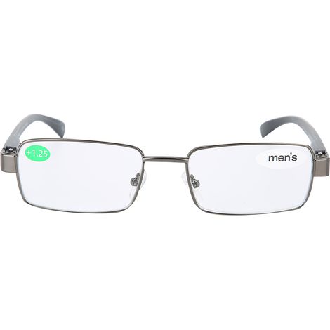 Lunettes de lecture portables pour hommes, en acier inoxydable, correction de la presbytie +1,25° (1/5)