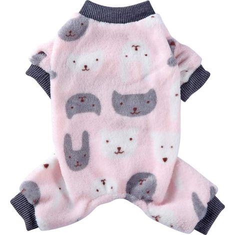 Pyjama Chien - Polaire Douce - Pour Chiens Petits et Moyens - Style Combinaison - Hiver - Tailles S à L - 1 Pièce
