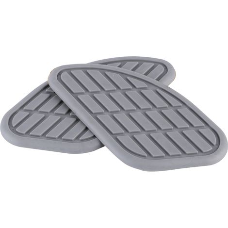 Paire de protections de réservoir de moto vintage universelles pour genoux, autocollantes antidérapantes grises. (1/5)