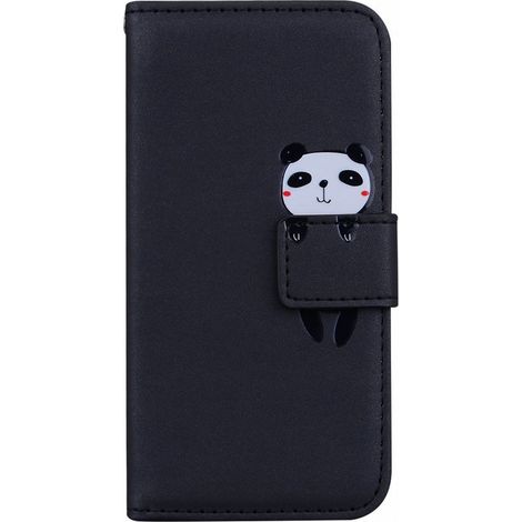 Étui portefeuille pour Samsung Galaxy M53 5G, Panda, Noir (1/5)