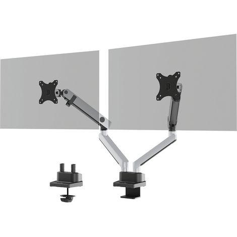 DURABLE, Support pour écran SELECT PLUS, pour 2 écrans, argent (1/5)