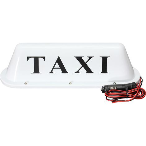 Weißes wasserdichtes Taxi-Magnetsockel-Dachoberseite-Auto-Kabinen-LED-Zeichen-Licht-Lampe 12V PVC (1/4)