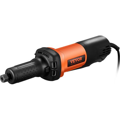 VEVOR Amoladora de Troquel Electrica 820W Amoladora Recta 7000-30000rpm Amoladora de Troquel Neumática 6 Velocidades con Cable de 1,8m Pinza 3mm y 6mm Funcionamiento Silencioso para Lijar Pulir Cortar