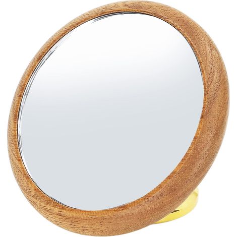 Walnut Coffee Mirror, 360° Rotating Magnetic Head with Stainless Steel Glass for Bottomless Viewing of the Filter Holder (1/5)