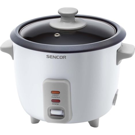 Sencor Cuociriso Premium EasyClean – Rice Cooker Elettrico, funzione Mantieni al caldo senza sorveglianza, Spegnimento Automatico, Perfetto per ogni tipo di riso e Riso Sushi, 0,6L, Bianco - 0600WH (1/5)