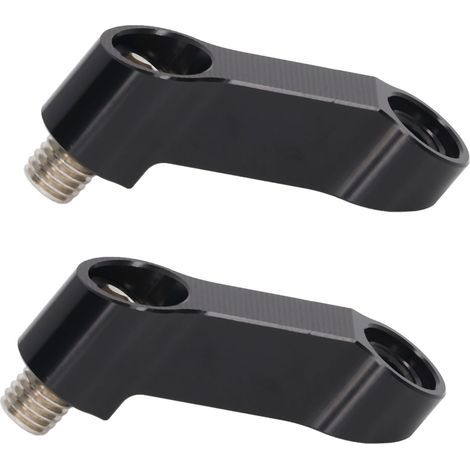 par de adaptadores de extensión para montaje de espejos retrovisores de motocicleta, 10 mm/0,39 pulgadas, repuesto para NMAX 155 125 2015 – 2022, color negro. (1/5)