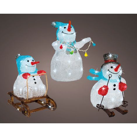 LED-Schneemann 32,5 cm kaltes Licht (1/5)