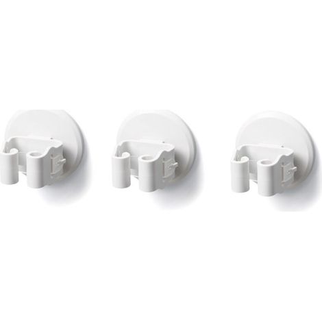 3 Pièces Porte-Balai Mural Auto-adhésif Porte Vadrouille Accroche Balai Mural sans Perçage Pince à Balai Supports de Balai de Vadrouille Blanche Accroche Balai pour Porte Salle de Bain (1/4)