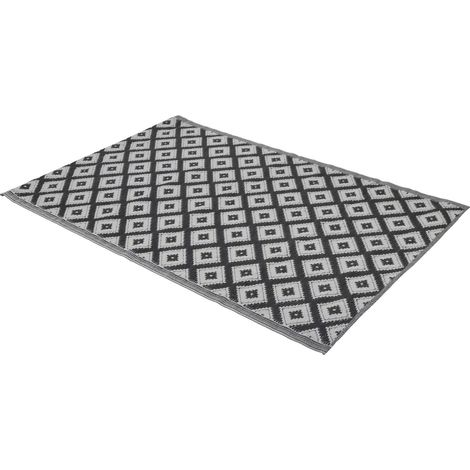 Outdoor-Teppich 180x120cm Terrasse Balkon Garten Camping Küche Teppich - anthrazit (1/5)
