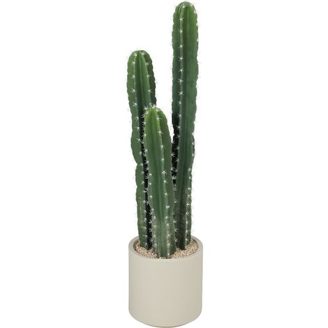 Cactus Irovami artificial grande de 95 cm con maceta, de aspecto realista, ideal para el hogar, la oficina y espacios verdes
