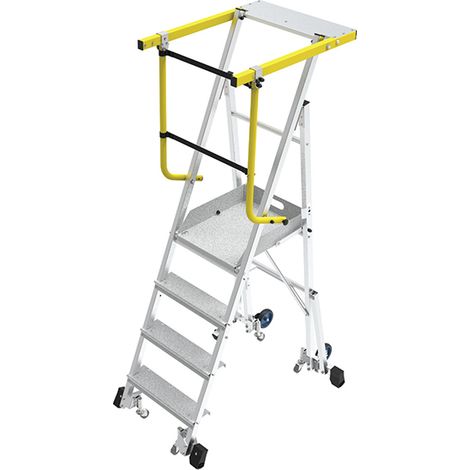 Escabeau PIRL 4 marches - Hauteur max. de travail 3.00m - PICKLY/4