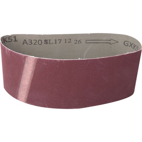 Lot de 10 bandes abrasives de ponçage, grain 457 x 75 mm, oxyde d'aluminium (1000) (1/5)