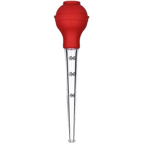Pipette à huile de cuisine, pipette à dinde, pompe à assaisonnement en silicone, tube verseur d'huile, outil de barbecue (couleur aléatoire)-26.50X6.40X6.40CM (1/4)
