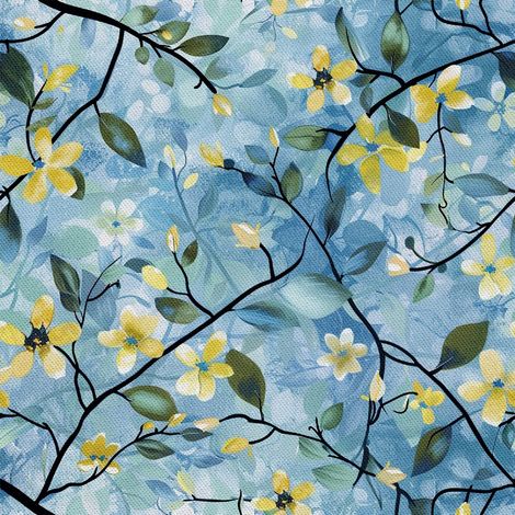 Tela decorativa para exteriores Oxford - Motivo primaveral I DX7421 (1/5)