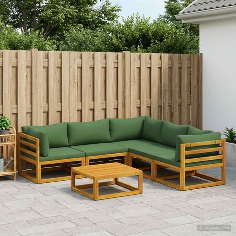 vidaXL Sofa Set 6 pcs Natural Solid Acacia Wood (1/5)