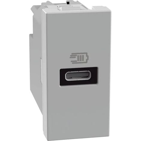 BTICINO JG4192C - MatixGO - Caricatore USB/C PD 1M - Grigio