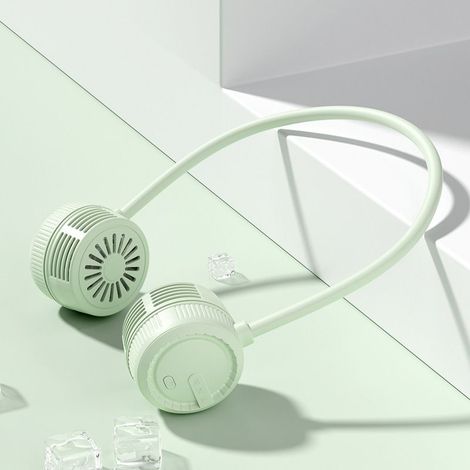 Klingenloser Nackenventilator (wiederaufladbar, Geschwindigkeit einstellbar). Tragbarer Nackenventilator, ideal für den Einsatz im Freien und zu Hause. (1/5)