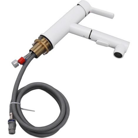 Robinet de cuisine en cuivre, rotatif à 360 degrés, réglable en eau chaude et froide, extractible, pour éviers et bassins de cuisine. (1/5)
