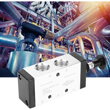 Électrovanne pneumatique 5 voies à 2 positions 4R310-10 avec levier manuel (1/5)