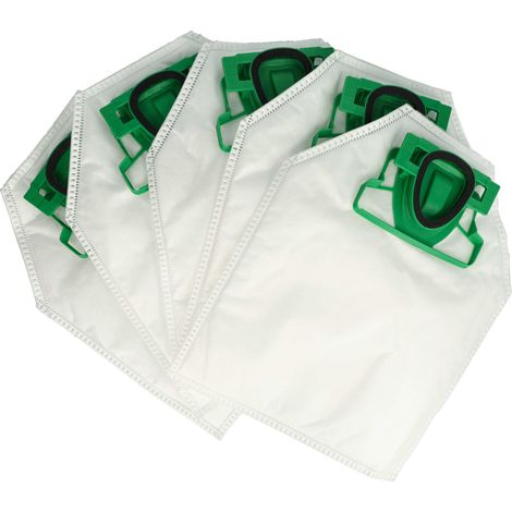 vhbw 5x sacchetto compatibile con Vorwerk folletto FP200, VVK200 aspirapolvere- microfibra, 31cm x 26cm Bianco