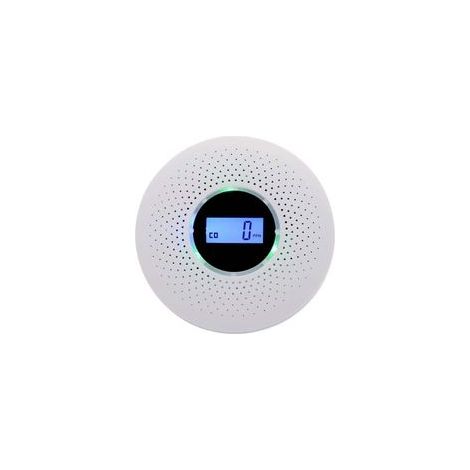 Détecteur de fumée, détecteur combiné de fumée et de monoxyde de carbone, alarme composite avec avertissement sonore et affichage numérique, alimenté par batterie