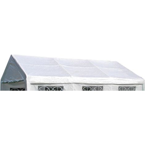 Ersatzdach / Dachplane PALMA für Zelt 4x6 Meter, PE weiss 180g/m², incl. Spanngummis (1/2)